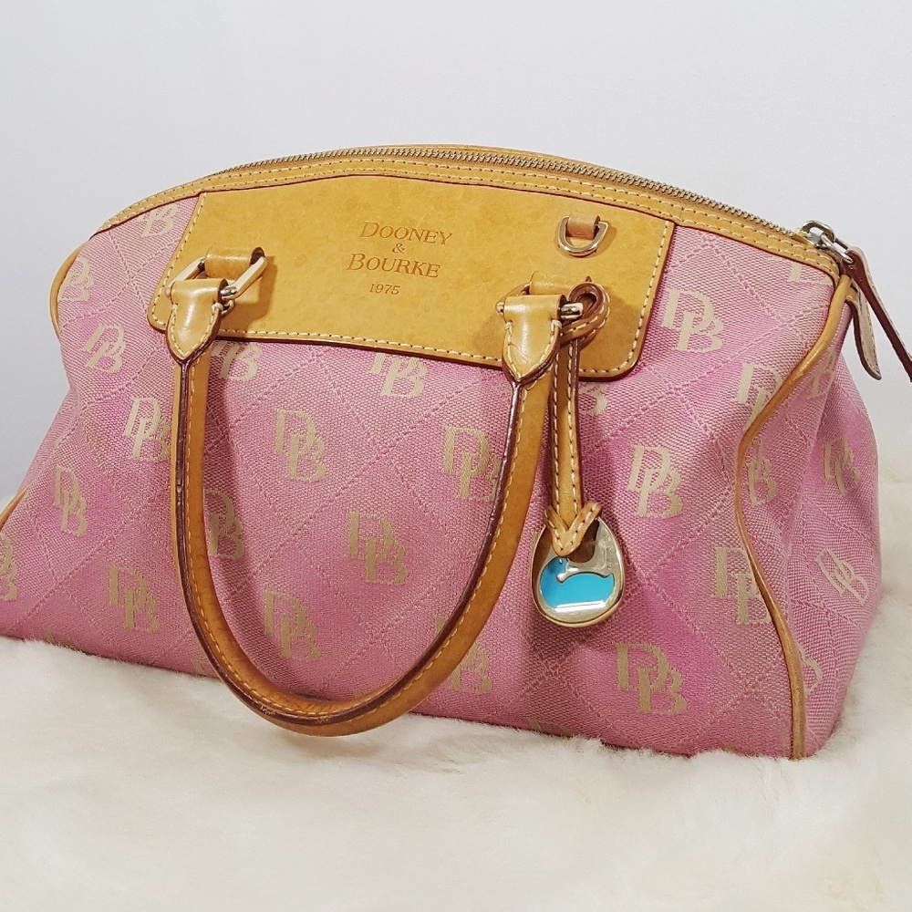 Dooney & Bourke//Canvas Logo Leather Mini Satchel